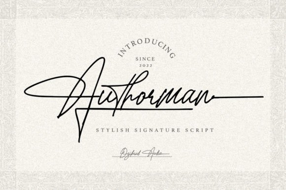 Authorman: The Elegant Script Font for Handmade Brands