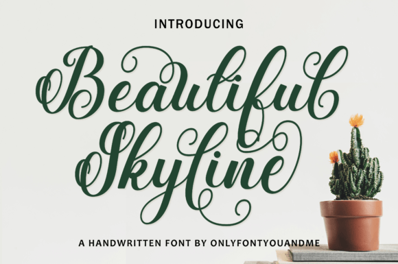 Beautiful Skyline: A Stylish Script Font for Web Design