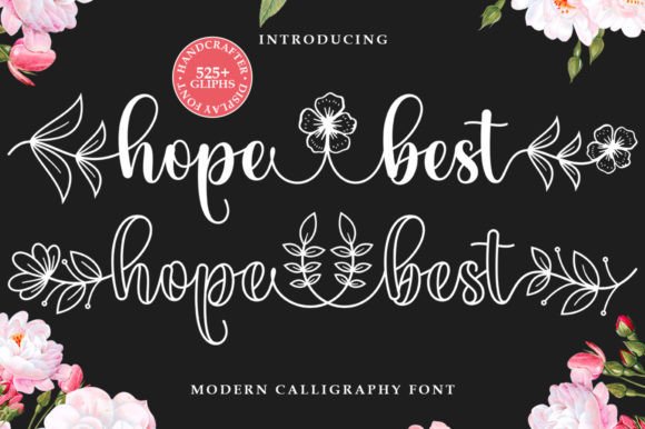 Hope Best: A Gentle Script Typeface for Editorial Design