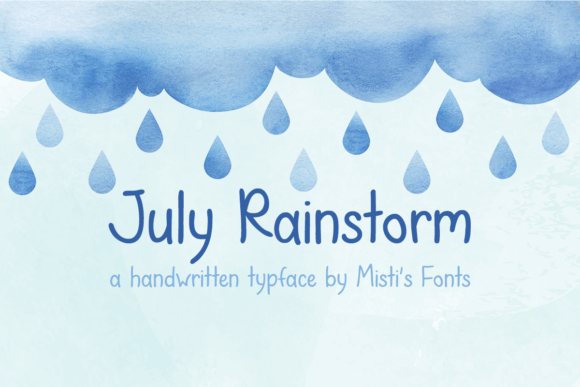 July Rainstorm Font: Elevate Your Brand Visuals