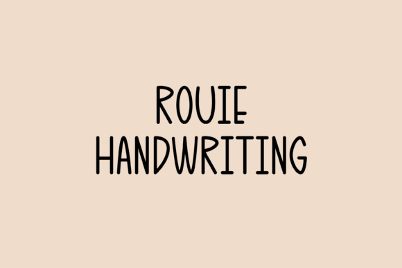 Rouie: A Handwritten Typeface for Warm Editorial Design