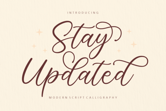 Stay Updated: A Modern Script Typeface for Web Design